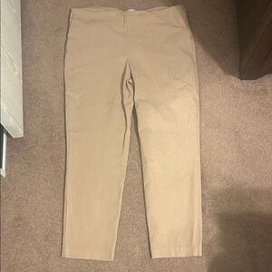 Tan Straight-Leg Pants